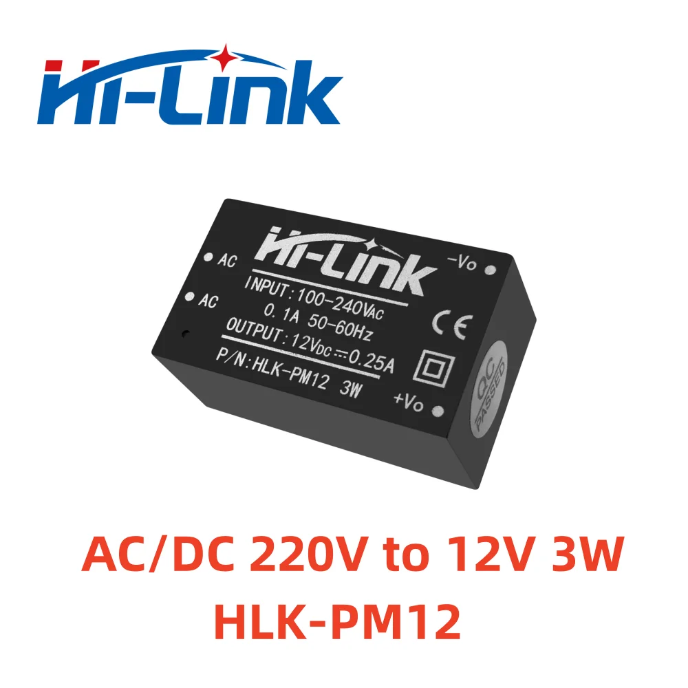 Gratis Verzending Ac Dc 10 Stks/partij 220V Naar 12V 3W Voeding Module, hi-Link Originele Power Module HLK-PM12