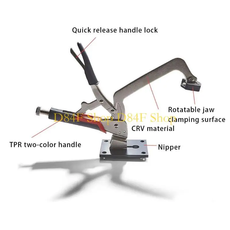 

D84F 75/150mm Carpenter's Clamp Fixing Clamp for Engineering Welding Carpenter Photo Framing Wear-resistant