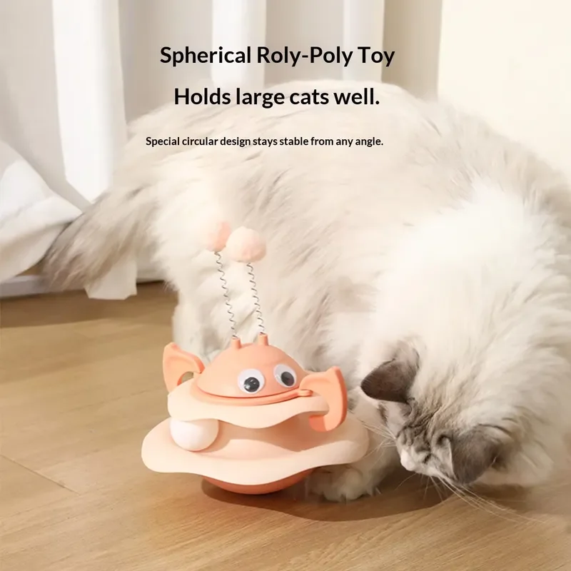 New Cartoon Funny Turntable Crazy Ball Interactive Cat Toys Pet Supplies