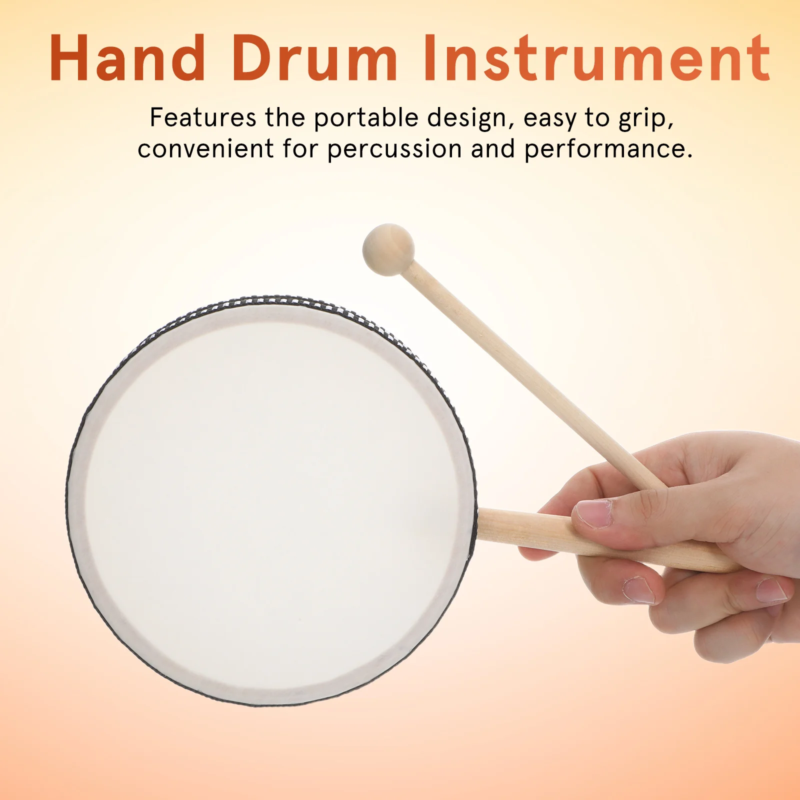 أداة قرع الطبلة اليدوية لمجموعة الطبول الخشبية أداة طبول تعليمية موسيقية طبول يدوية #4