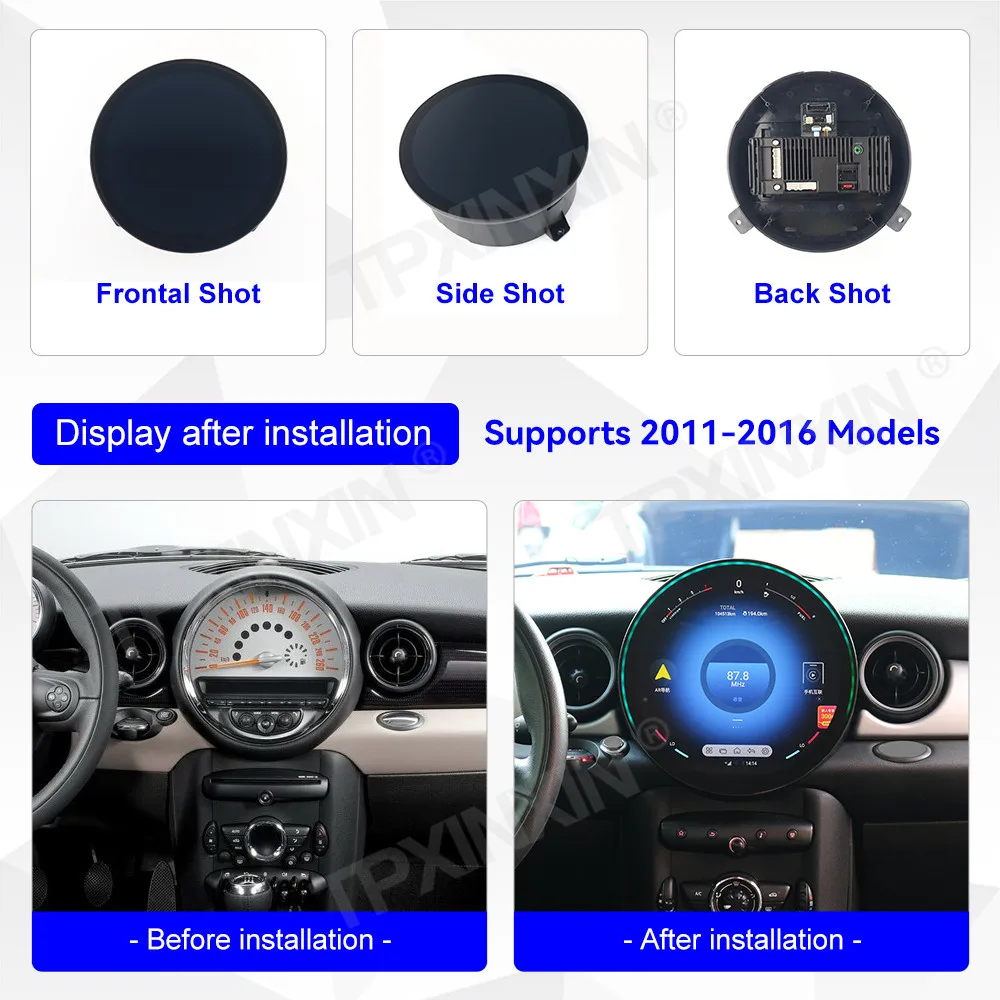 

11.8 inch Screen Android 13.0 Car Stereo Radio For Mini Cooper R56 2007 - 2013 R60 2011 - 2017 Navigation Multimedia Player Unit
