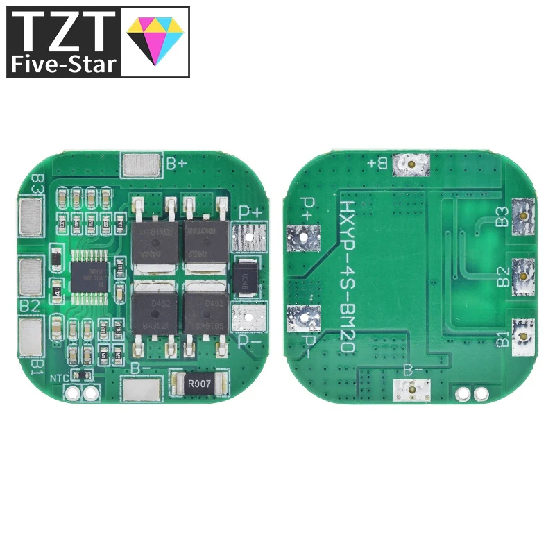 TZT 4S 14.8V / 16.8V 20A peak li-ion BMS PCM battery protection board bms pcm for lithium LicoO2 Limn2O4 18650 li battery