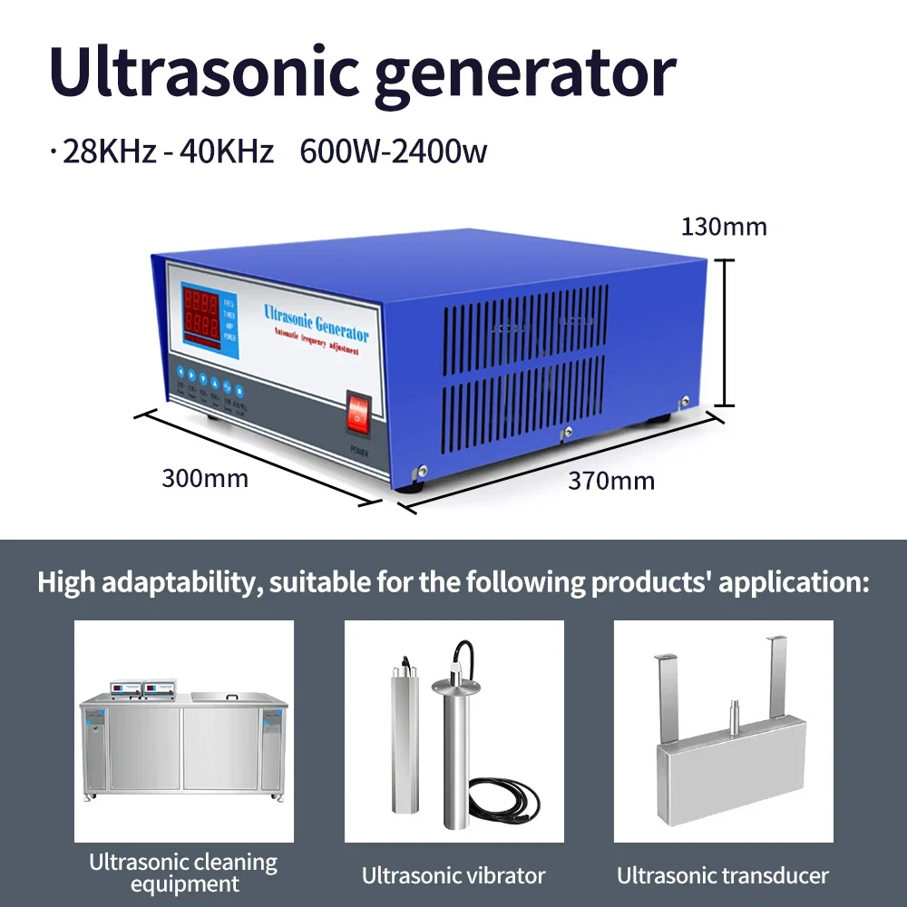 CHY Ultrasonic Generator for Industrial Cleaning Machine and Dishwasher, High Power Generator, 28KHz, 40KHz, 120KHz, 3000W 110V