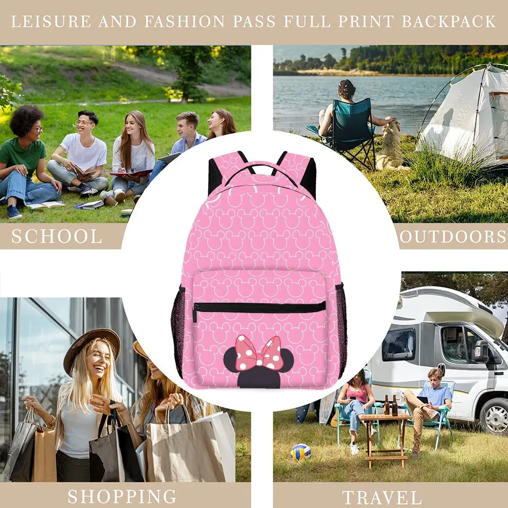 1 Stück Disney Minnie Rucksack, Freizeittasche, großes Fassungsvermögen, hochwertiges Geschenk, personalisierter täglicher Gebrauch