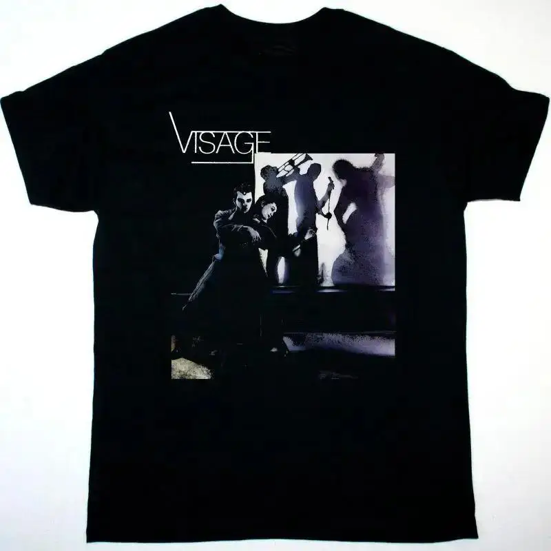 Vtg Visage band In Concert Heavy Cotton Black Full Size T Shirt MM648
