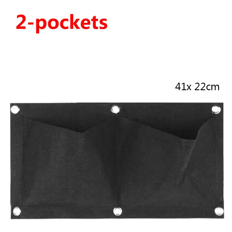 2/3/4/6/9 Pockets Plant Grow Bags Planter Vertical Garden Vegetable Living Garden Bag Wall Hanging Planter Growing Bags D1