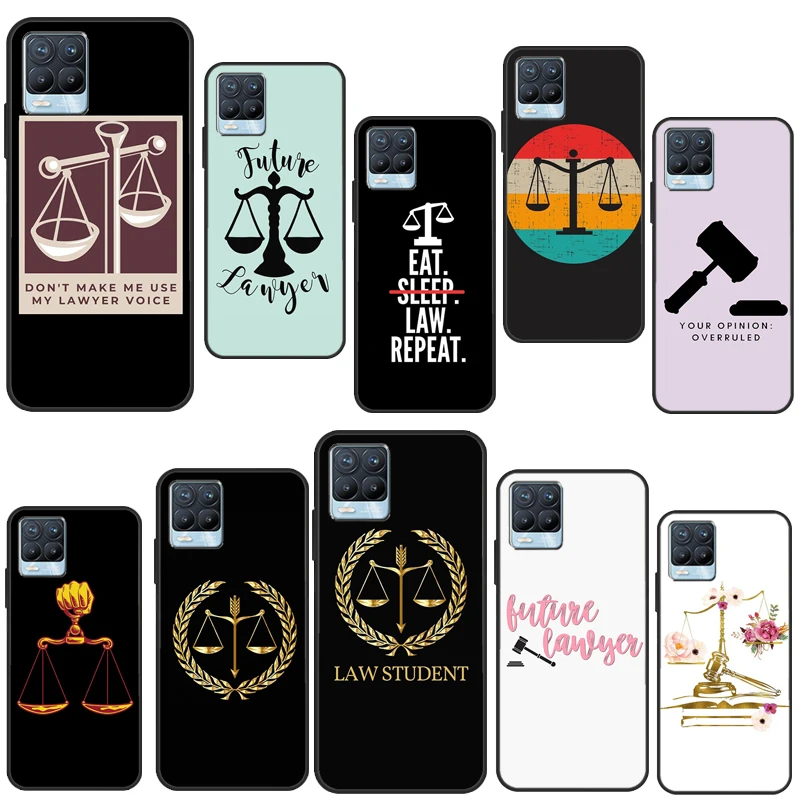 Lawyer Judge Pattern Art For Realme C55 C35 C33 C31 C30 C21Y GT Neo 5 10 11 Pro Plus OnePlus 11 10T Nord 2 2T Case