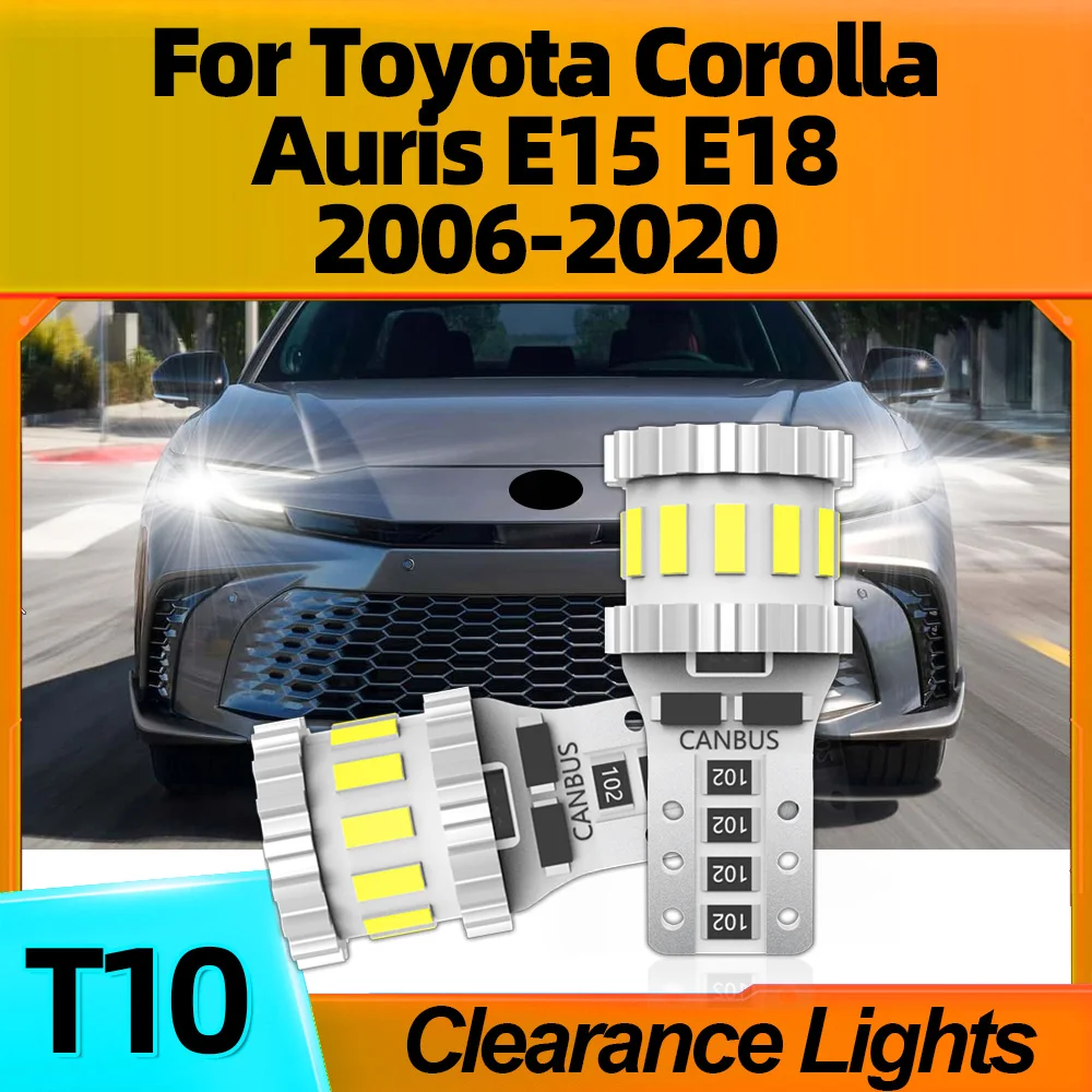 

2Pcs LED Lamps Clearance Light W5W T10 High Bright For Toyota Corolla Auris E15 E18 2006 2007 2008 2009 2010 2011 2012 2013-2020