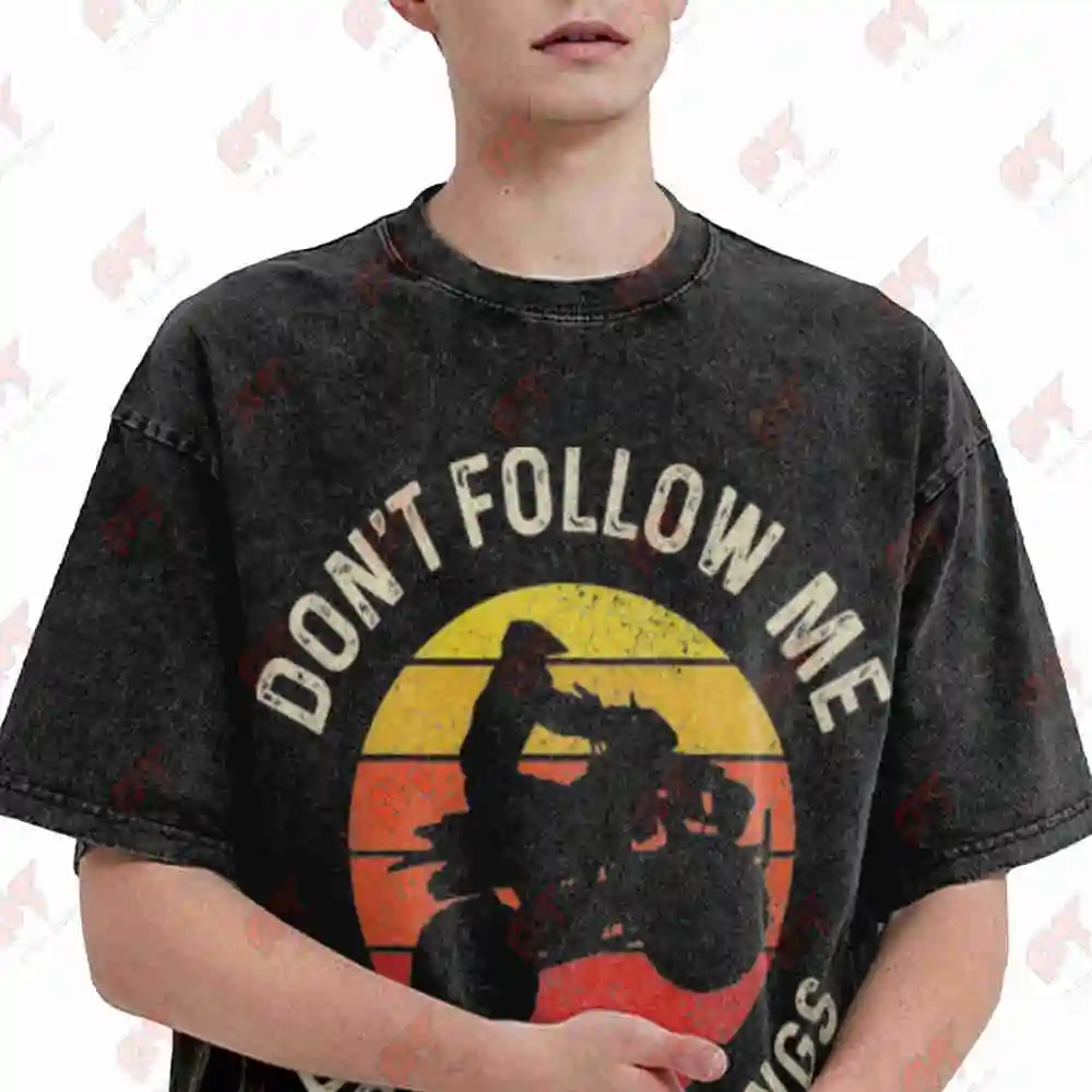 ATV 4 Wheeler Quad Bike Vintage Washed Tee Pure Cotton T-Shirt