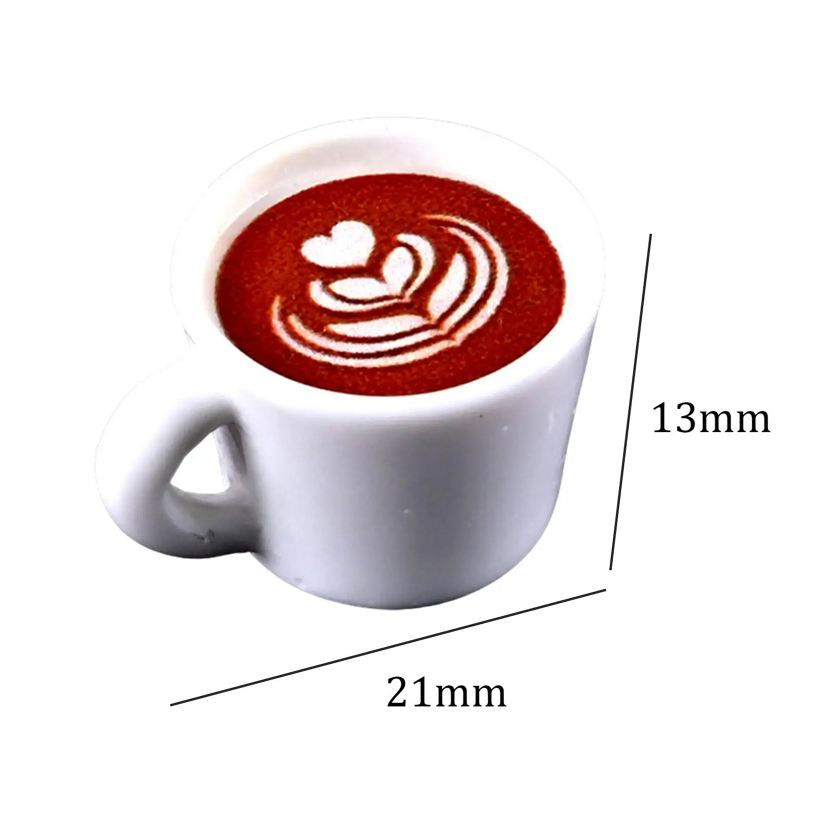 10Pcs Dollhouse Coffee Latte Model Mini Kitchen Toy Simulated Latte Art for Cafe Bar Kitchen Dolls House Life Scene Accessories