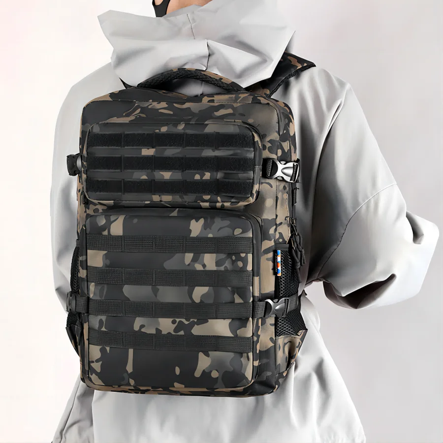 1PC tactical backpack, assault bag, hiking laptop backpack, suitable for camping, hiking, field combat