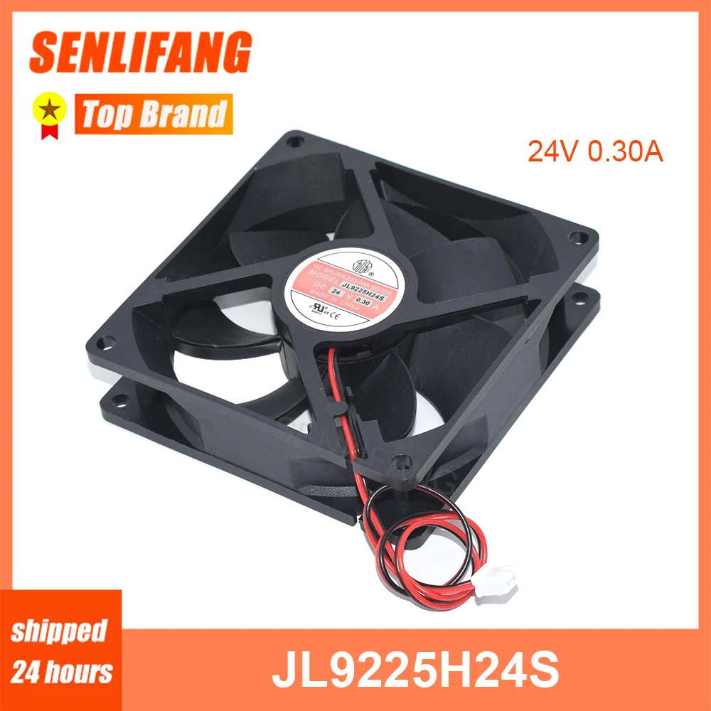 

Brand New 9225 Fan JL9225H24S DC24V 0.30A 2-Line Cooling 92*92*25MM For Welding Equiment Machine Ultra-Quiet Inverter Cooler