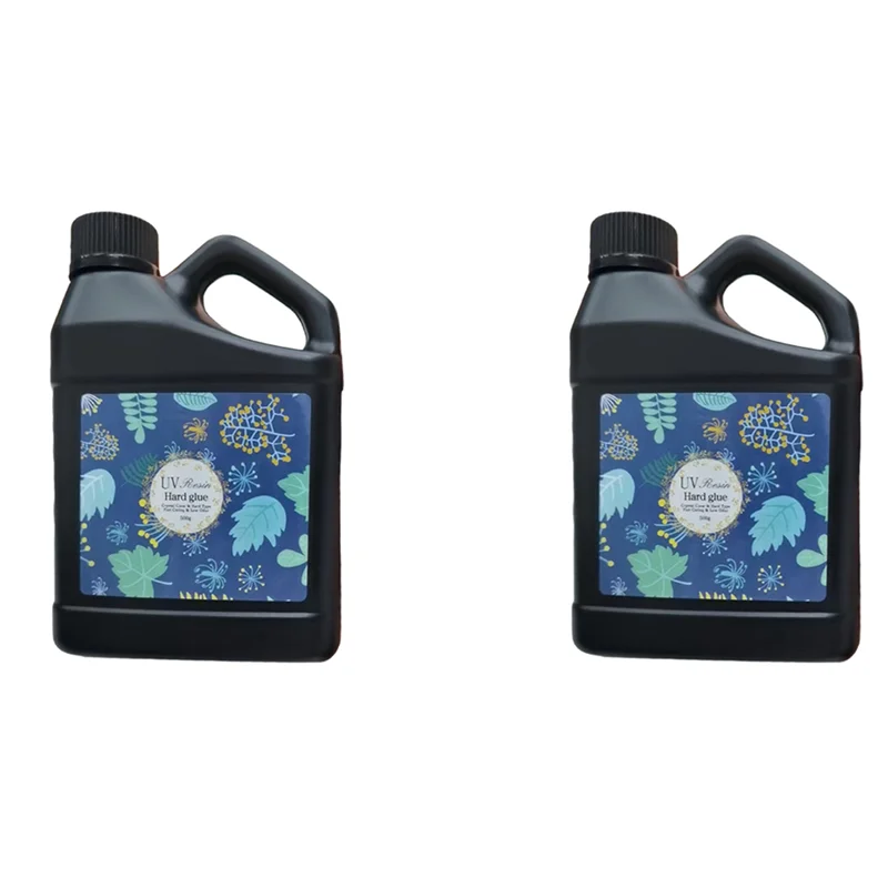 

2X УФ-смола 500 г - улучшенная кристально чистая жесткая УФ-быстроотверждаемая эпоксидная смола для изготовления ювелирных изделий своими руками