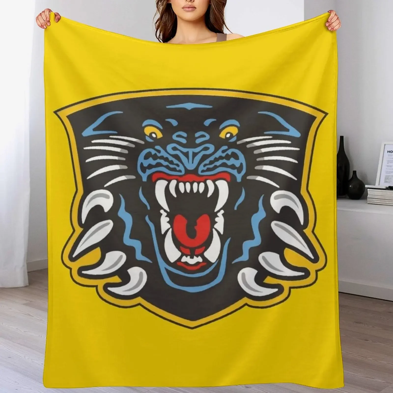 

The Nottingham Panthers Throw Blanket Machine Washable Soft Warm Blanket