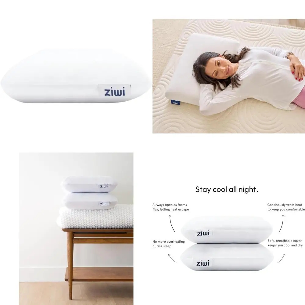 

ZIWI Zipp Pillow: Innovative Vertical Interlock Foam for Ultimate Comfort, Support, and Cooling; Premium Quality, Chemical-Free