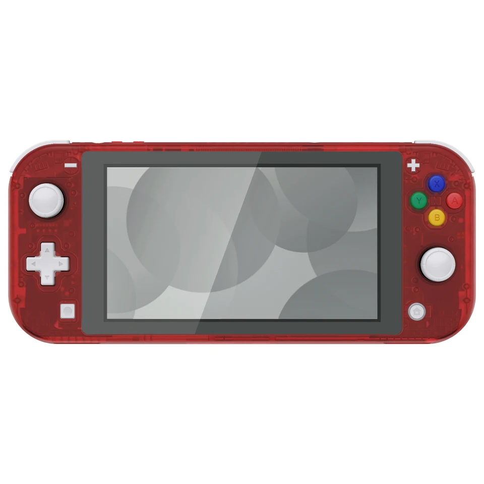 Nintendo Switch Liteの極端な交換用ハウジング、クリアレッド