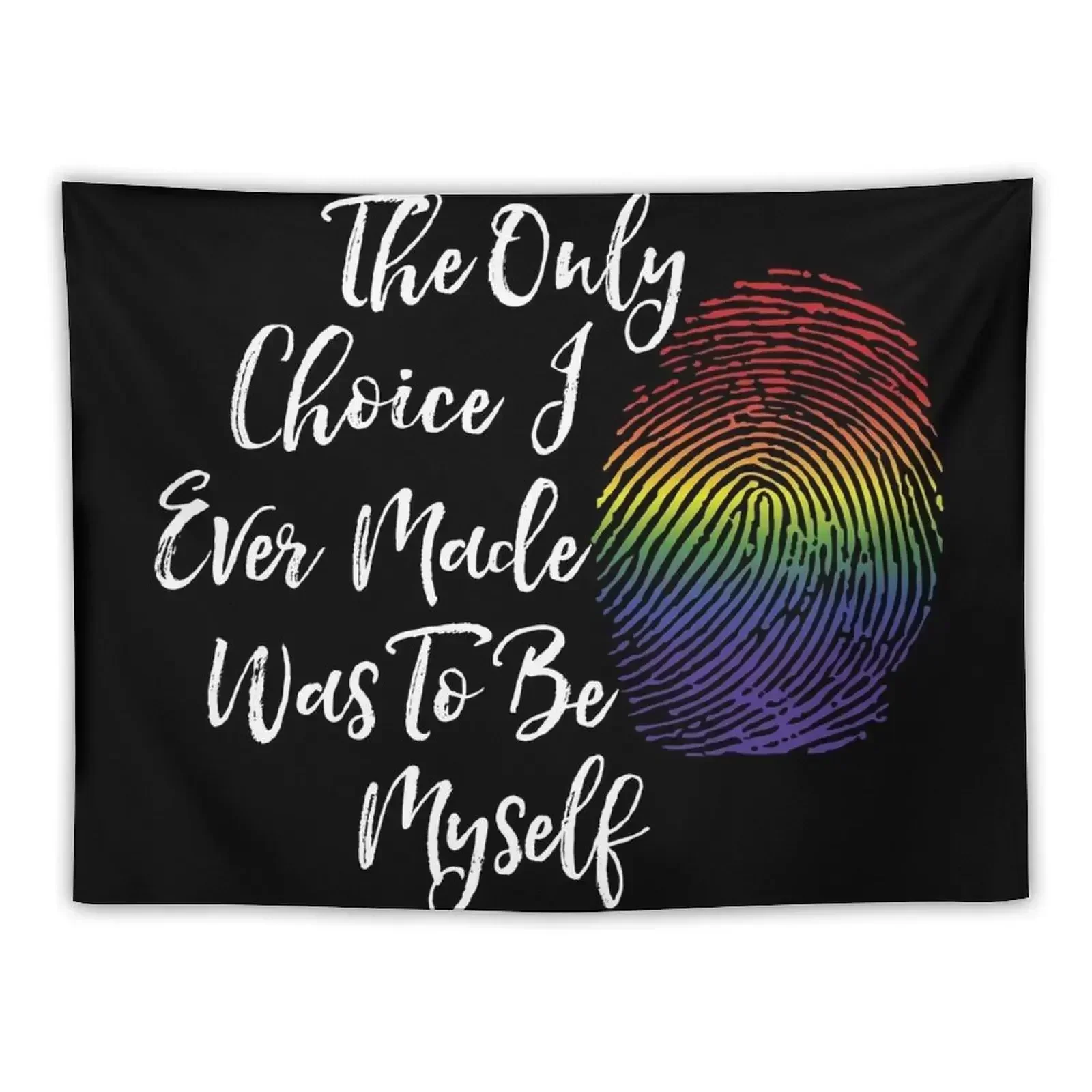 Be Myself - LGBT Pride Gifts, Lesbian, Gay Tapestry Wallpaper Bedroom Wall Hanging Tapestry