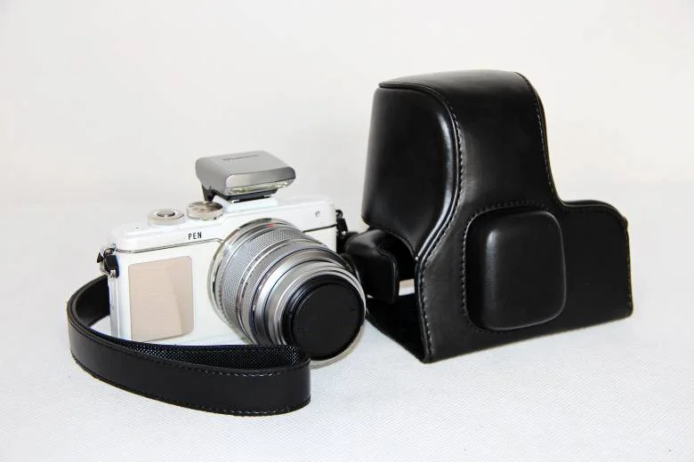 Leather Hard Camera case bag Grip strap for OLYMPUS Pen E-PL7 EPL7 E-PL8 EPL8 E-PL9 EPL9