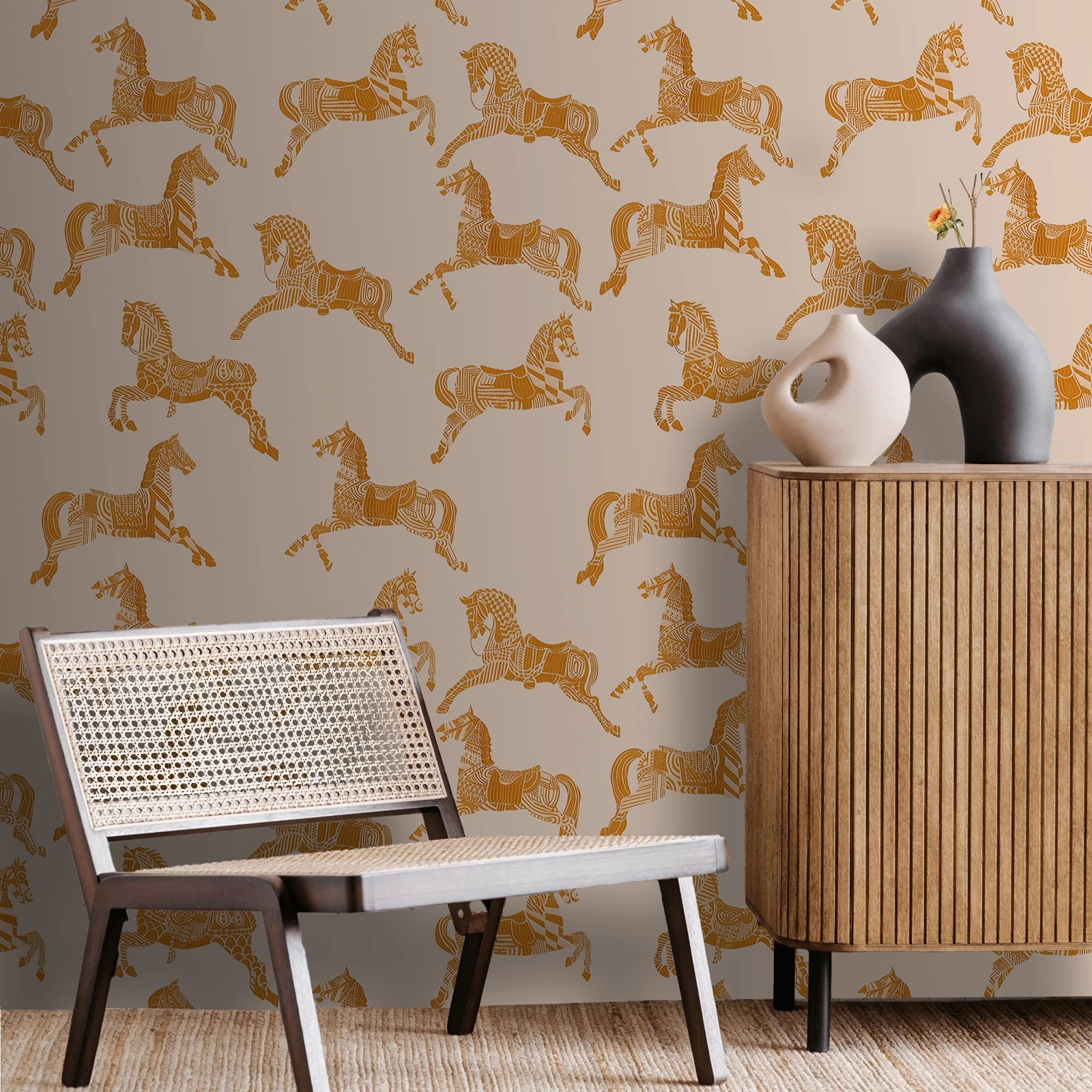 

Винтажные обои для стены, изысканные обои с наклейками на стену с изображением лошади в элегантной охране, очаровательные обои для гостиной, 50*300, на заказ