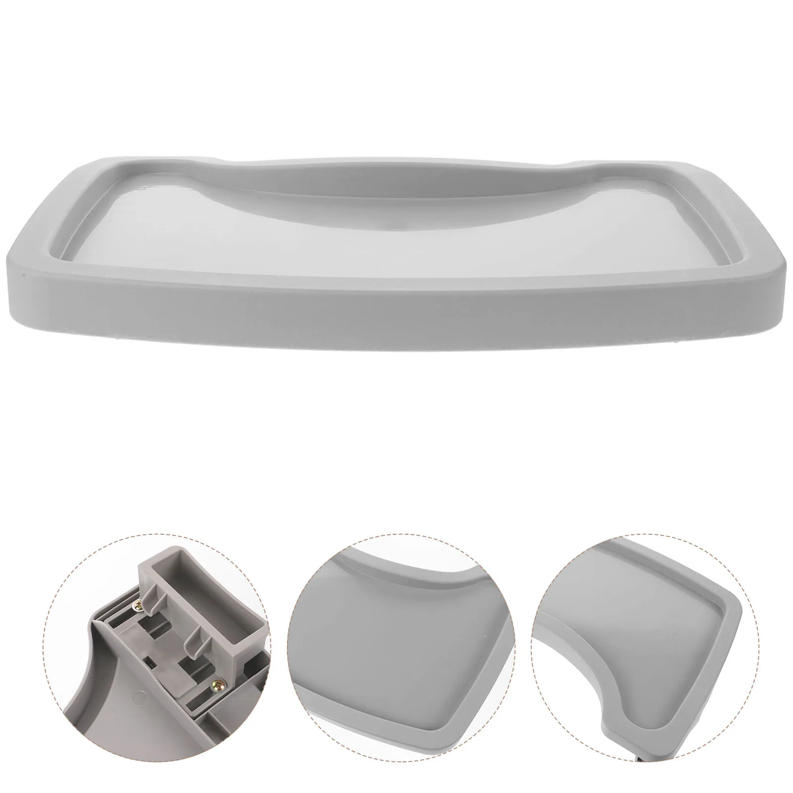 

Детский стульчик для кормления, съемная пластиковая тарелка для еды для коляски, мелкий серый, легкое хранение, стабильная поддержка, долговечность, высокая для ребенка