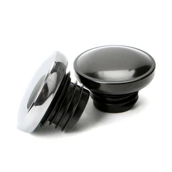 Motorcycle Vented Fuel Tank Cap Oil Fuel Gas Tank Cover For Harley Sportster 883 XL Dyna Softail Right-hand Thread Smooth Black