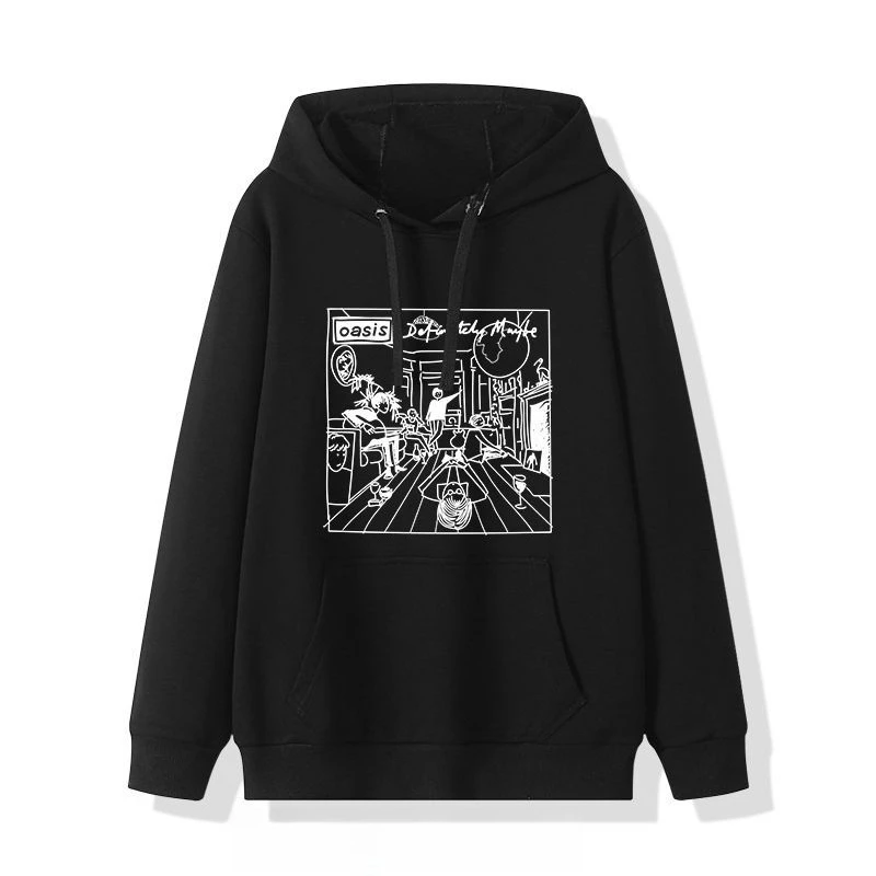 بلوزات بغطاء للرأس محيطية من Oasis Band، فضفاضة وغير رسمية، سترات خريف وشتاء من الصخور البريطانية القديمة للرجال والنساء