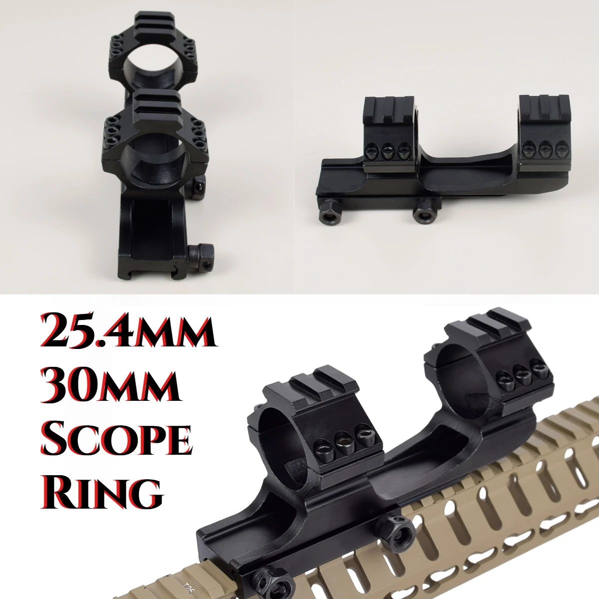 

Tactical 25.4mm 30mm Scope Ring Mount Quick Release One Piece Scope Sight Mount Adapter 30mm Dual Rings Scope Accessories