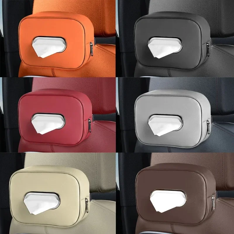 2025Auto Tissue Box Halter Mikrofaser Leder Auto Mittelkonsole Armlehne Serviette Box Sonnenblende Rücksitz Tissue Fall mit Fix Strap