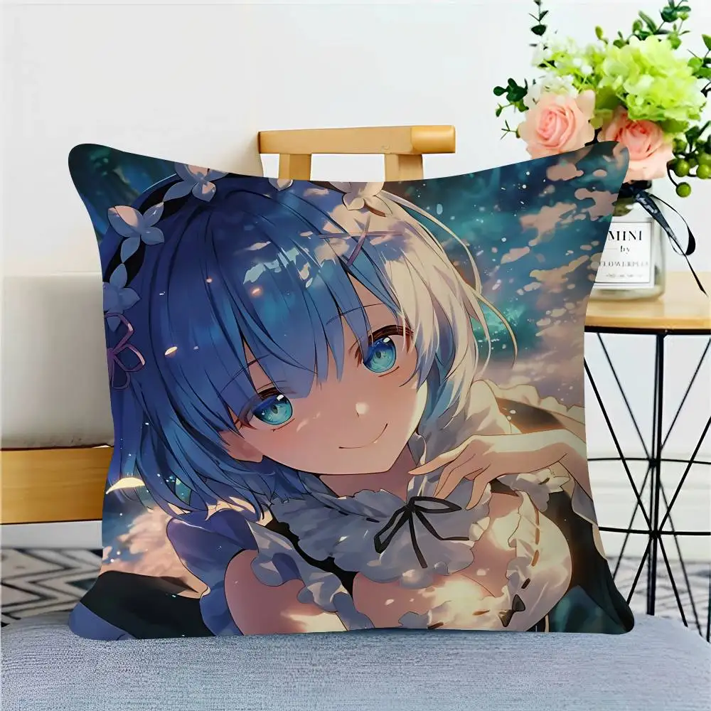 أنيمي إعادة صفر R-Rem غطاء الوسادة المخدة المفروشات أريكة رمي وسادة ديكور المنزل المخدة