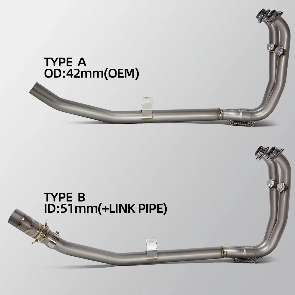 Motorcycle Exhaust Front Pipe Titanium Alloy Line For CFMOTO 450MT 450 MT ADV Optional Original Or 51MM Interface