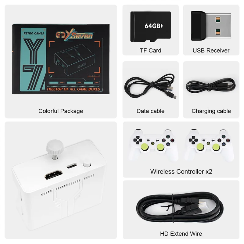 

B30C-Y7 Video Game Console 64G+256G 12000 Games Retro Handheld Game Console Wireless TV Game Player For PSP GBA 36 Emulator