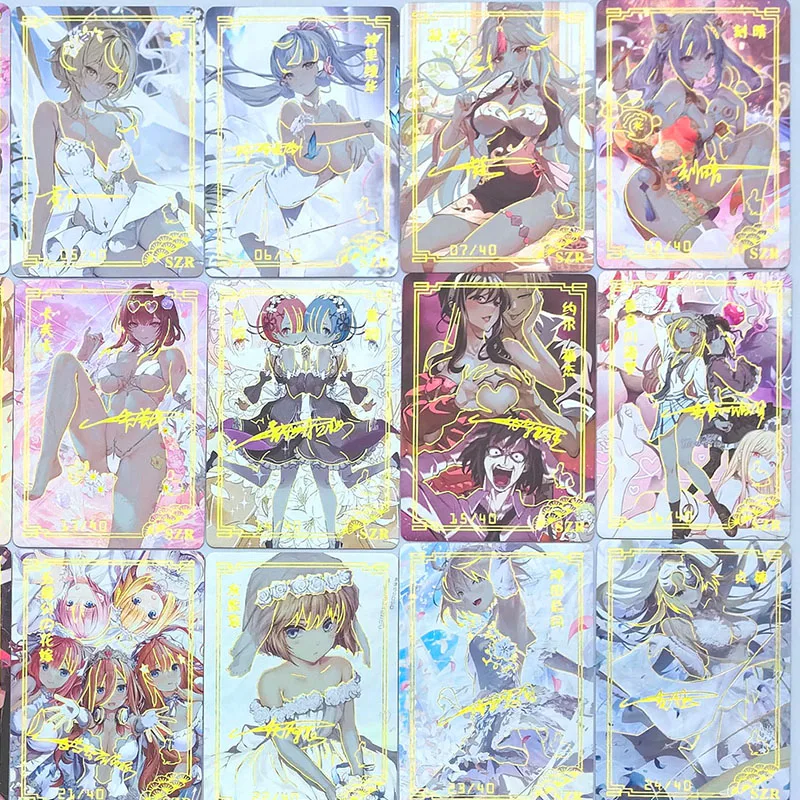 Anime Goddess Story SZR DIY ACG Sexy Cards Boys Toys Games Collectible Cards Christmas Birthday Gifts Pokemon Rosa Touko Bianca