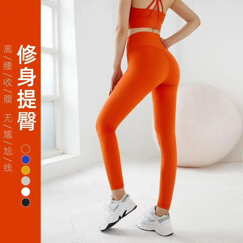 Compression Pants Tights  Workout Tight Pants  High Waisted  Smile Contour Scrunch   Butt Lift  Leggings  Tight Pants