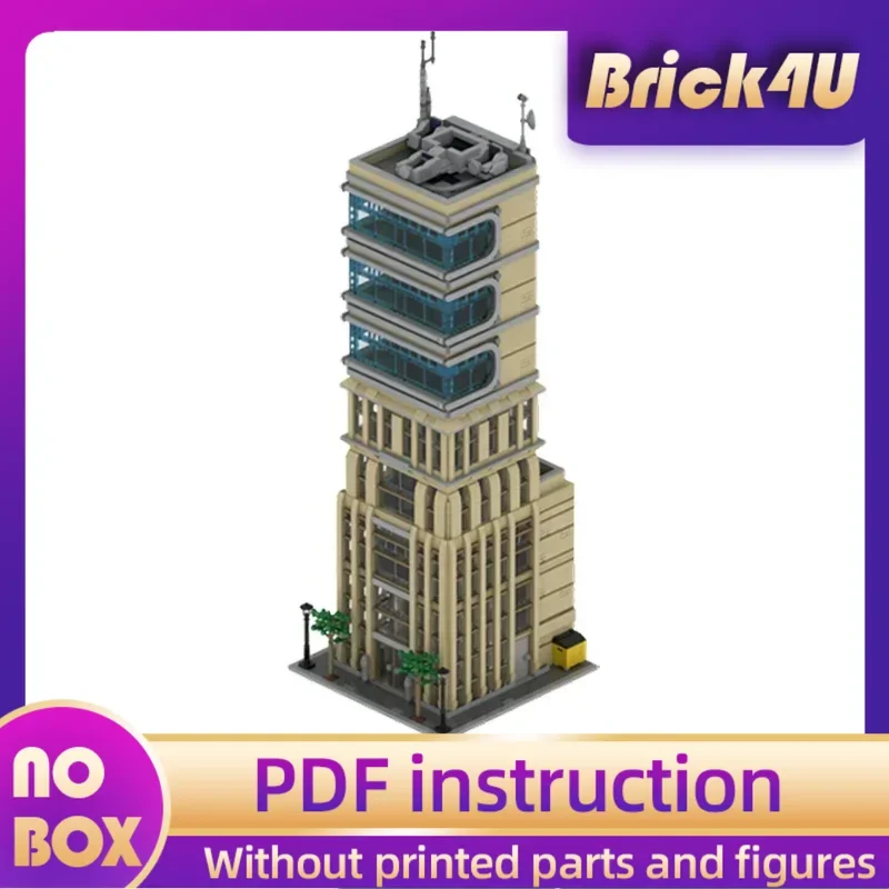 

Hero Movie Model Moc Building Bricks Modern No. 4 Skyscraper Technology Modular Blocks Gifts Christmas Toys DIY Sets Assembly