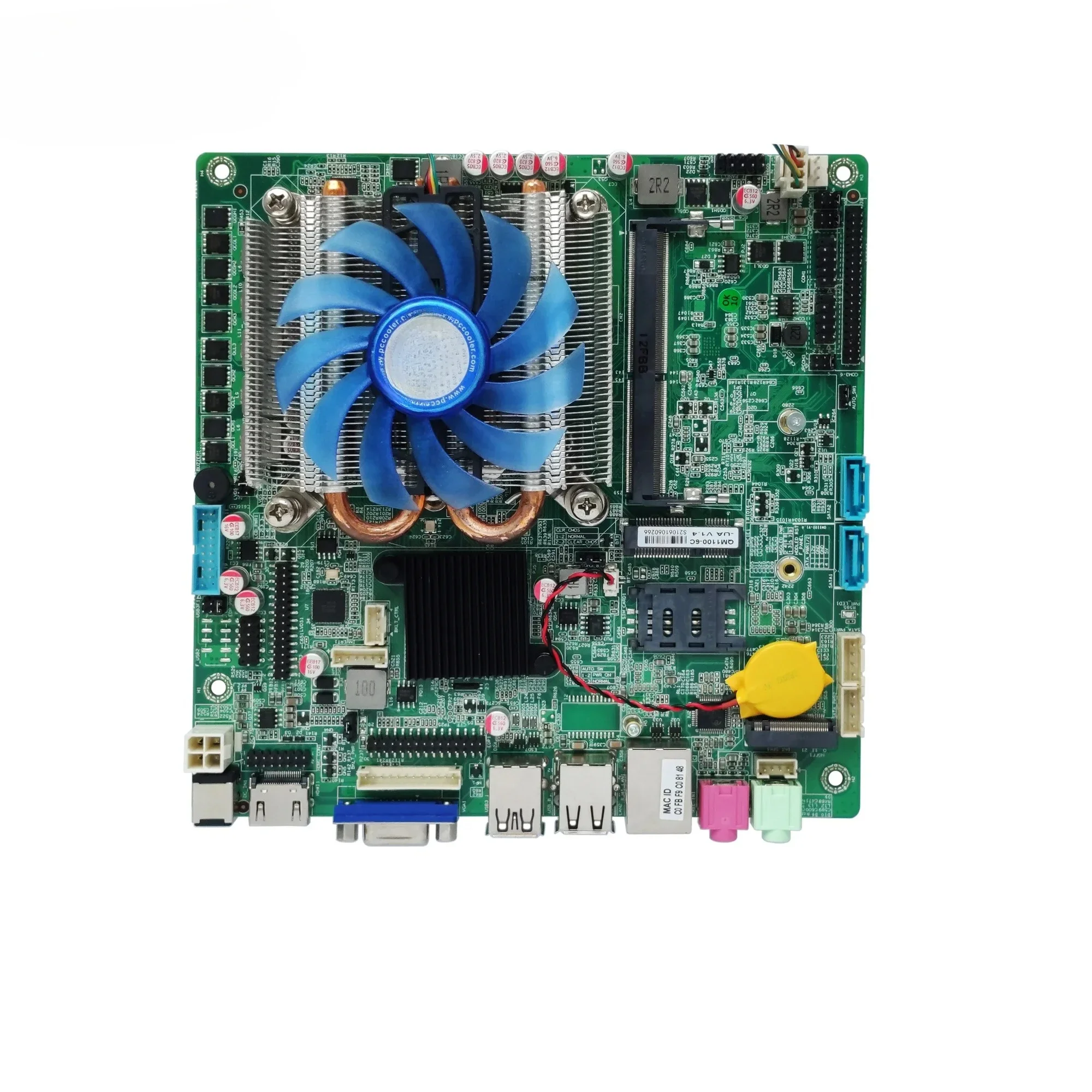 اللوحة الأم Mini-ITX Lga 1155 مع معالج Kaby Lake 7th Gen Core I3-7100 7320 H110 شرائح M.2 QM1100 #2