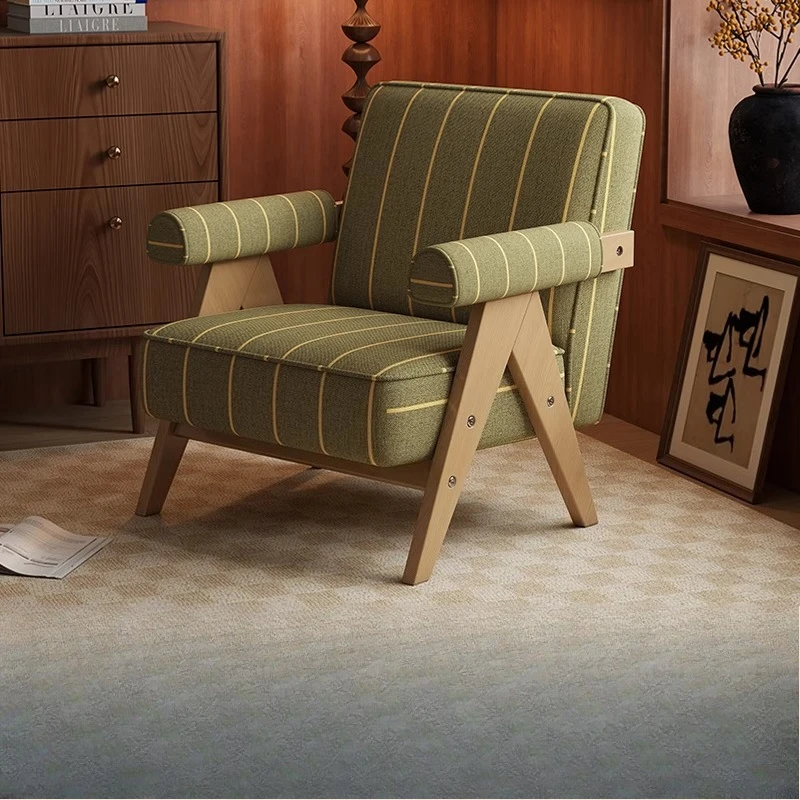 كراسي غرفة المعيشة لغرفة النوم الكسولة، حديقة خشبية، كراسي غرفة المعيشة المريحة، صالون فردي، أثاث منزلي لصالون Fauteuil #5