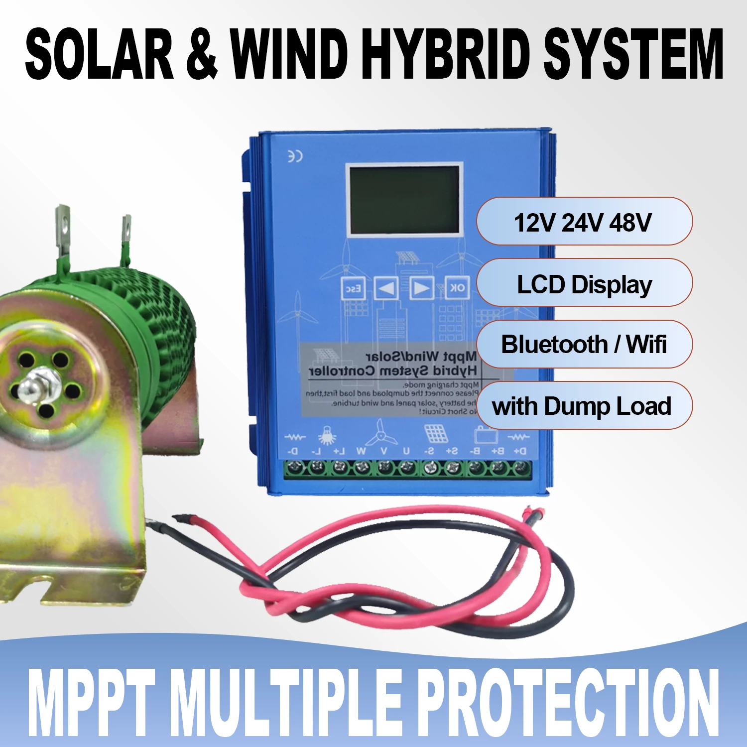 Poland Delivery 6000W 48V Hybrid Controller Boost Charging With Dump Truck For Outdoor Camping Of Wind Turbines Generators PV