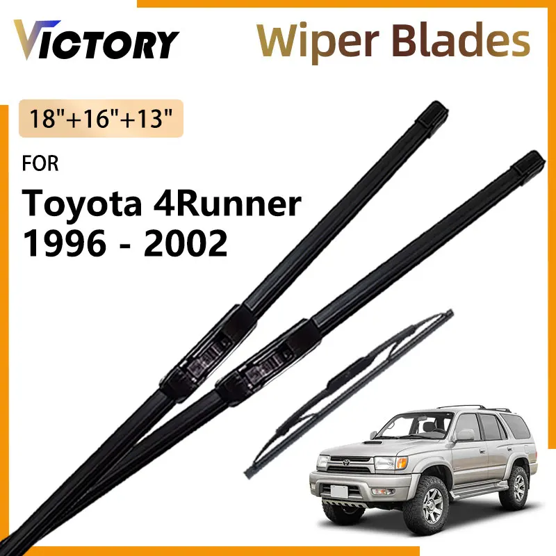 Front Rear Wiper Blade For Toyota 4Runner 3rd Gen Hilux Surf SW4 N180 1996-2002 1998 Natural Rubber Windshield Windscreen Brush