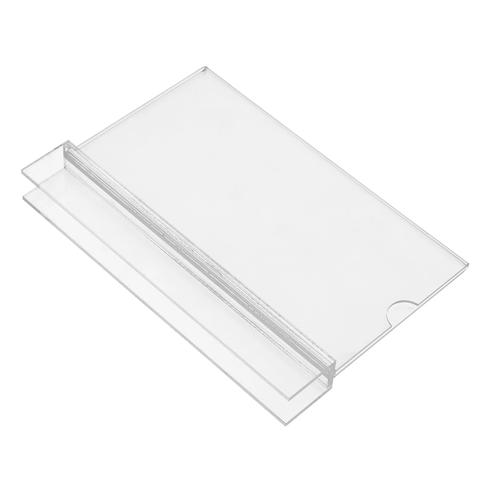 

Workstation Sign Acrylic Office Supplies Card Displaying Rack Transparent Tag Holder