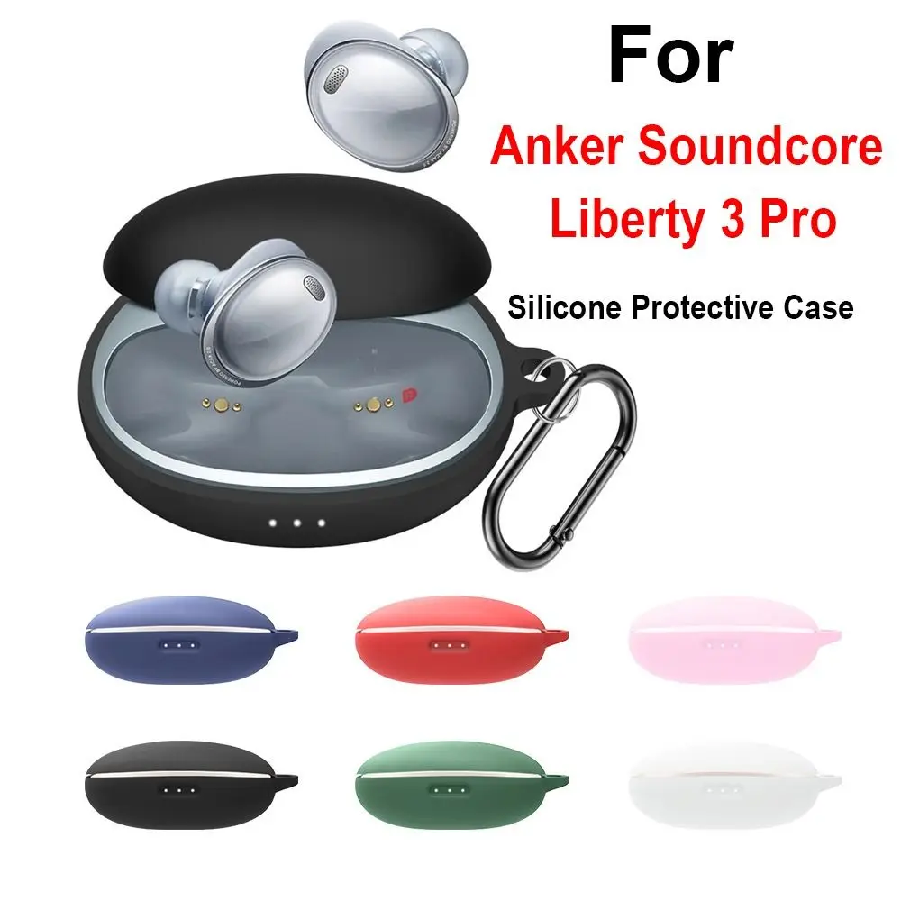 Silicone Earbuds Protective Case Anti-drop Washable Wireless Earphone Shell Dustproof for Anker Soundcore Liberty 3 Pro