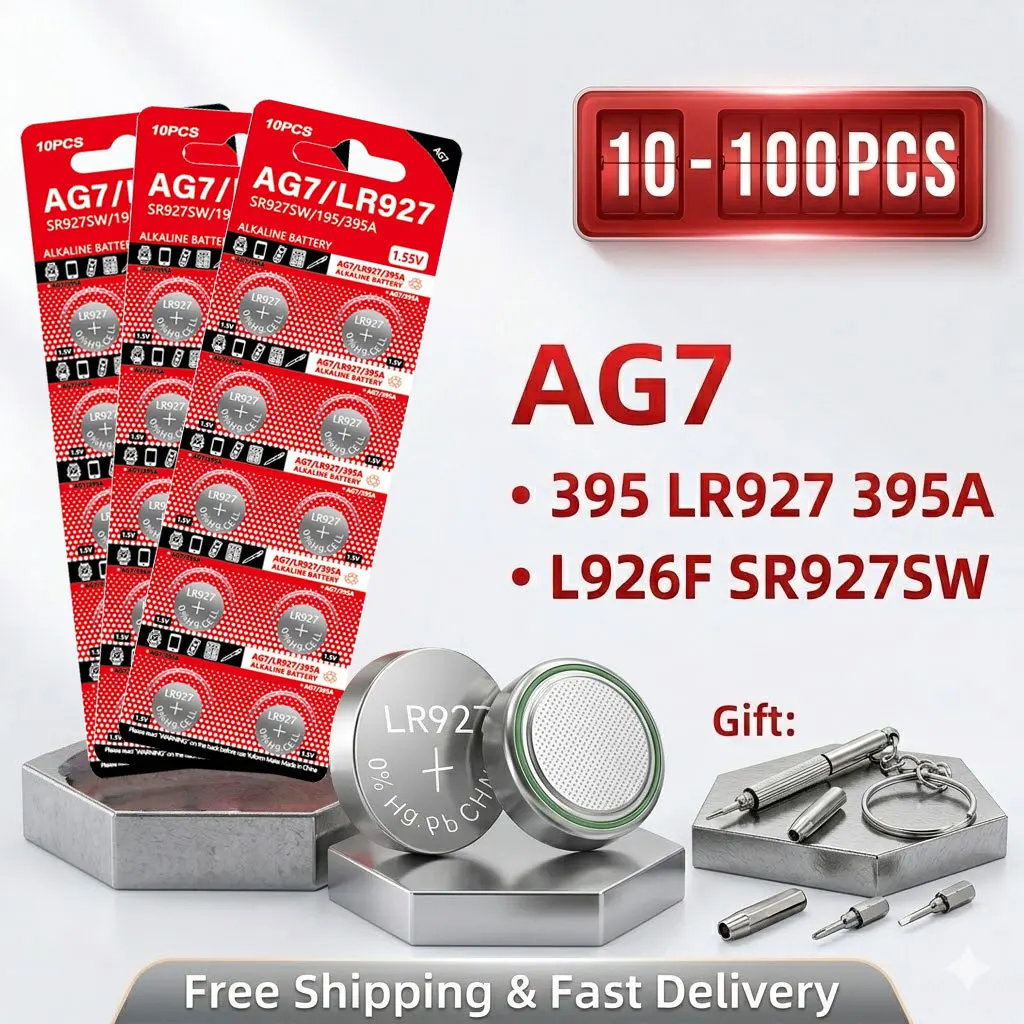 

395 SR927SW AG7 LR927 Alkaline Button Battery 20-100PCS L926F 395A for Watch Toys Remote Control & Calculator