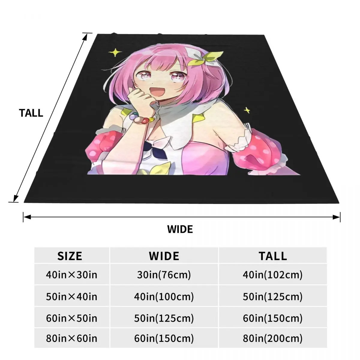 Project Sekai Emu Otori Blanket Warm Graphic Plush Throw Blanket For Bedroom Airplane Travel Flannel Bedspread Bed Cover