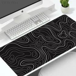 Mouse Pad Gamer Black And White Aesthetic Contours XL Large Mousepad XXL Desk Mats Soft Office Non-Slip Gaming laptop Mouse Mats