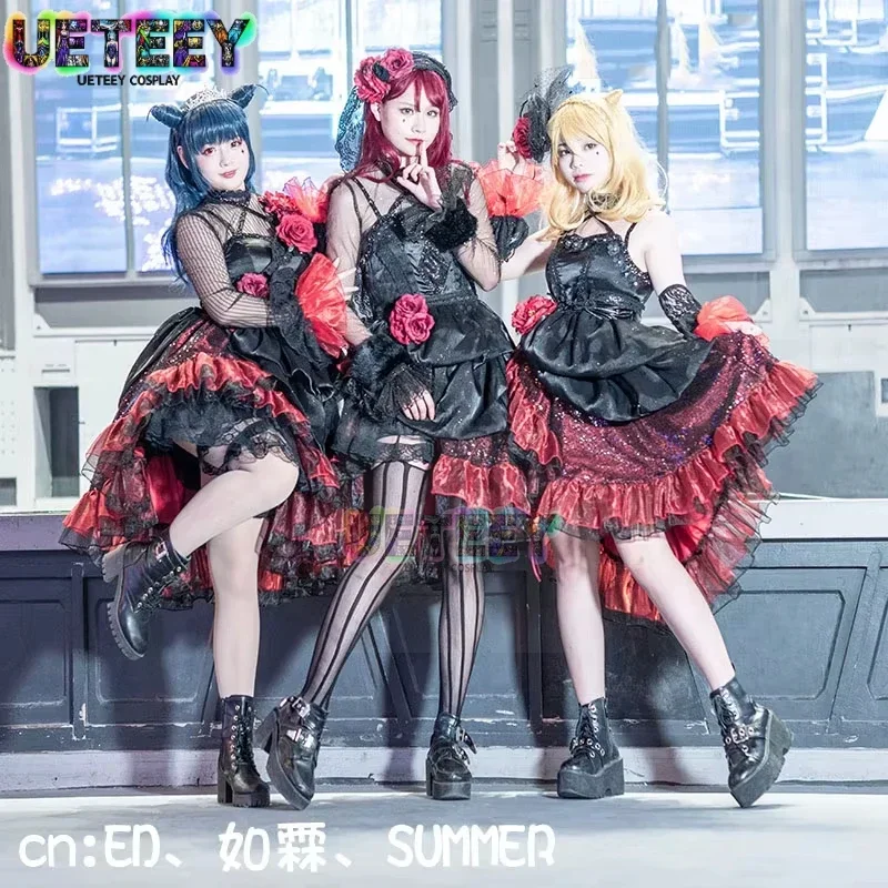 

UETEEY Anime Lovelive!Unit Live Adventure 2020 Concert GK DEVIL'S KISS Yoshiko Mari Riko Dress Uniforms Cosplay Costume Women