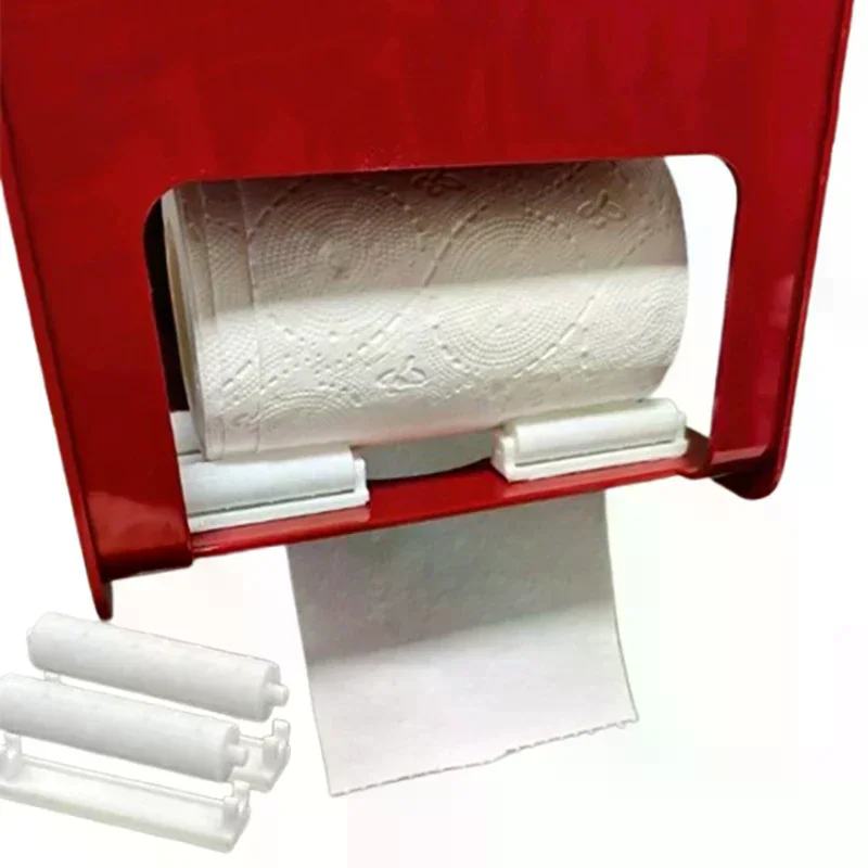 

4/8PCS Toilet Paper Roller Holder Towel Plastic Roll Box Metal Replacement Rod Roller Outdoor Travel