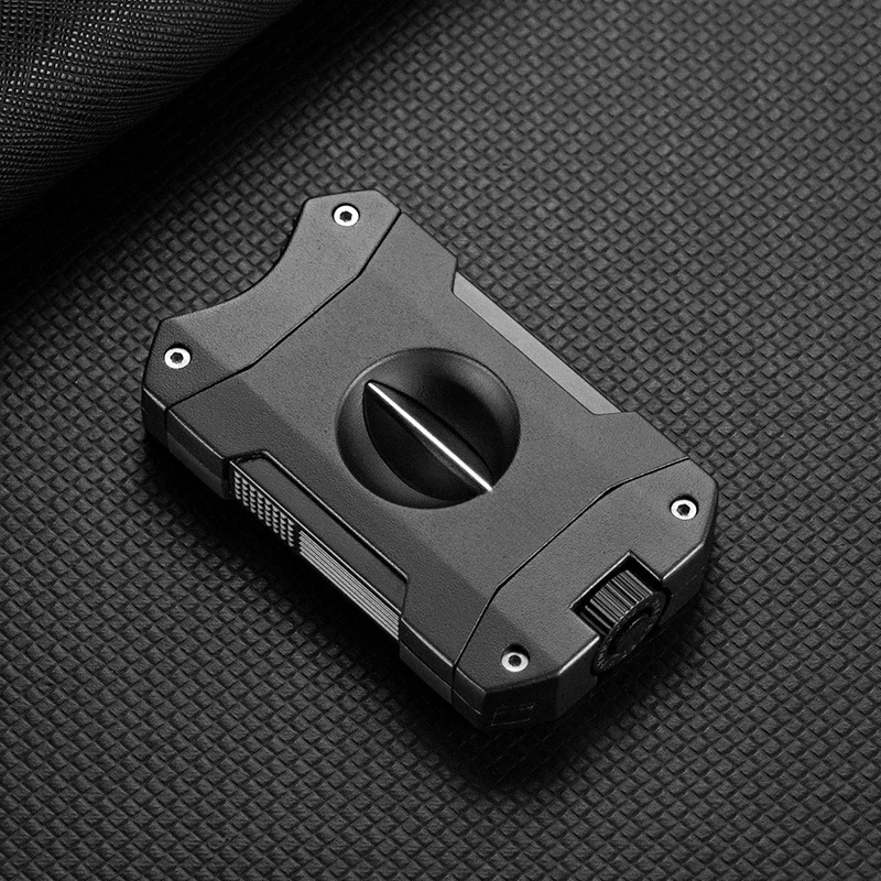 Cigar Cutter V Cut Cigar Holder Sharp Blade Cigar Scissors Metal Cutter Guillotine Smoking Accessories With Gift Box