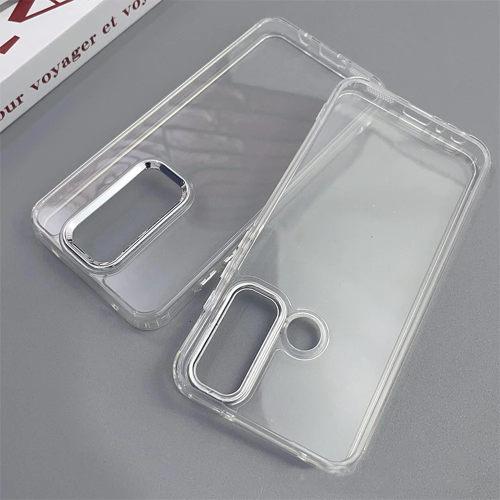 حافظة Redmi Note 8 مزودة بزر كروم وغطاء حلقة الكاميرا لهاتف Redmi Note 9S 9C 8A 8 Pro 7 هاتف رفيع مقاوم للصدمات Funda Coque Capa