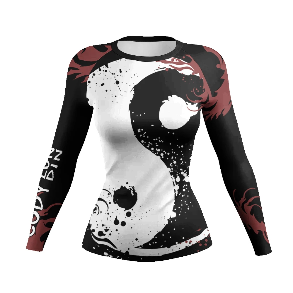 Cody Lundin Sportswear camicia a compressione stampata in 3d da donna Quick-Dry UPF 50 + protezione solare Rash Guard a maniche lunghe