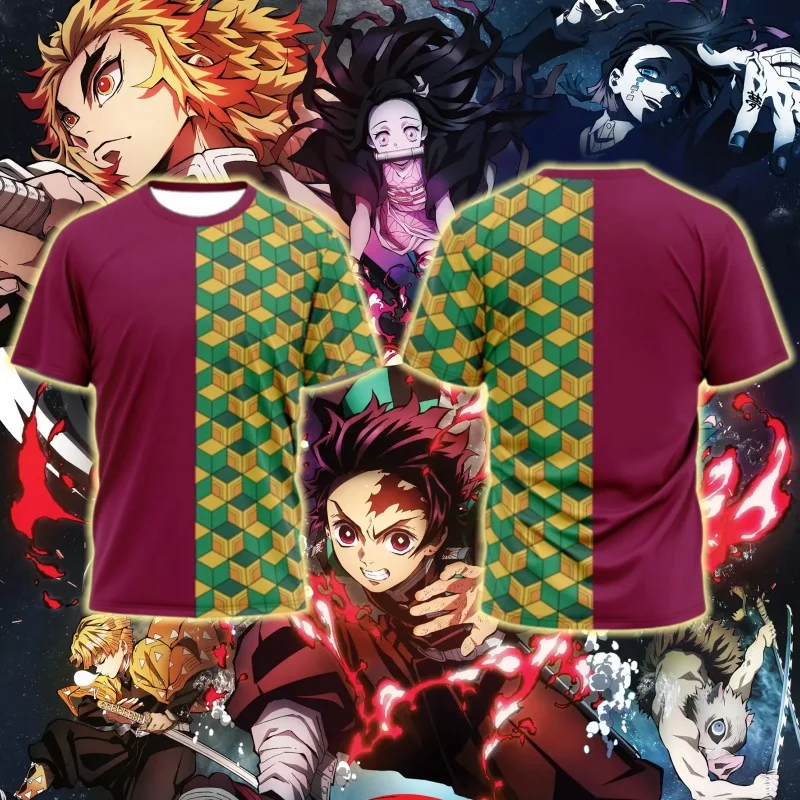 

Giyu Tomioka Devil Killer футболка для детей/взрослых модная японская аниме одежда с 3D принтом круглый вырез мужская с коротким рукавом Y2k