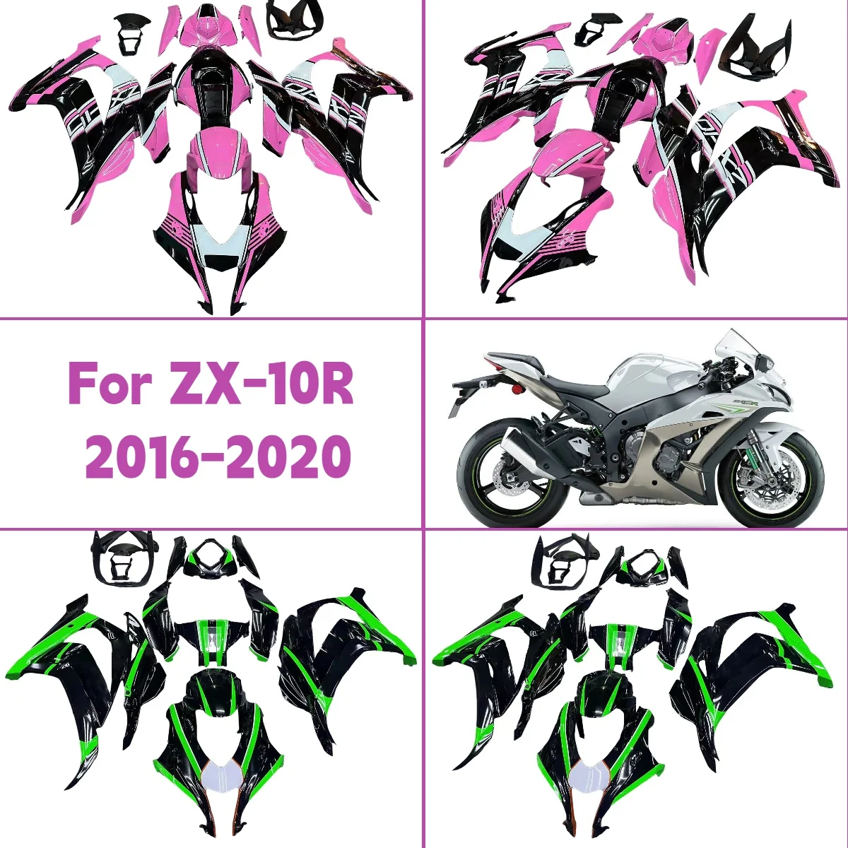 

Обтекатели мотоцикла для Kawasaki ZX10R 2016-2020 горячий стиль литой комплект обтекателей для литья под давлением уникальный дизайн 16-20 ZX 10R
